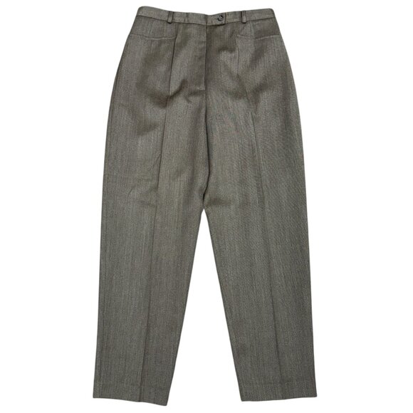 Women's TALBOTS Pure Wool Brown Straight Leg High Rise Lined Pants- Size 12 - Picture 1 of 11